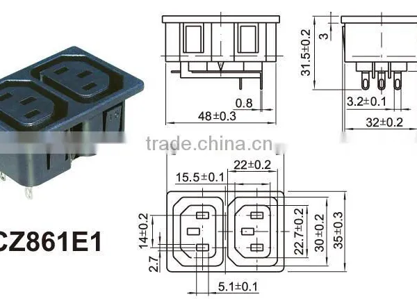 Green DC Male and Female Connector,Nice Price Male Connector DC Jack 5.5mm*2.1mm photo-2