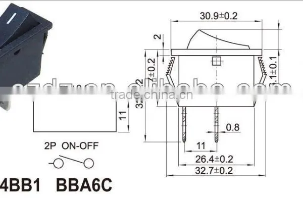 Boat Switch,Rocker Switch Household Appliance Switch,4pin On/off Rocker Switch photo-5