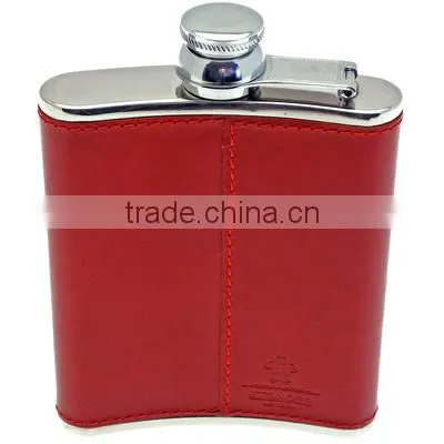 Stainless Steel Hip Flask Set With Leather photo-2