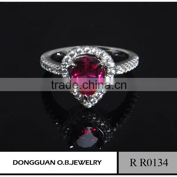 New Design Fashion Single Stone Pink Ring / Fashion Ring Jewelry Wholesale photo-5
