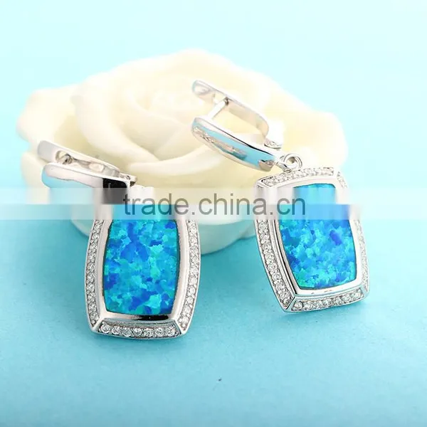 Synthetic Opal Stone Jewelry Set S003W photo-4