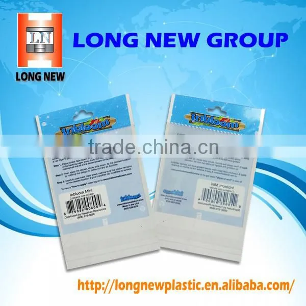 CMYK Printing BOPP Header Self Adhensive Seal Bag With Hanging Hole & Sealing Tape photo-2