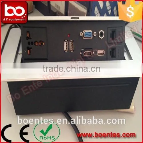 Conference Equipment USB Power Charging Pop Up Power Outlet/Socket Box With RJ45/HDMI/Audio photo-2