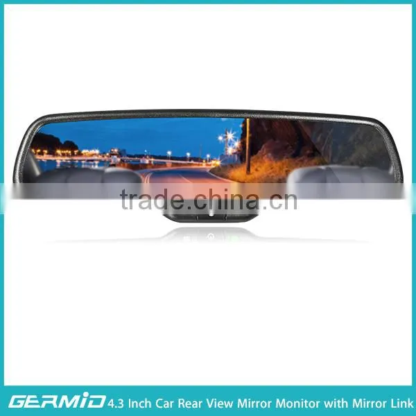 Newest Mirror Link Interface for Audi Germid Rearview Mirror, 4.3 Inch Lcd Rearview Mirror Monitor With Mini Hidden Camera photo-2