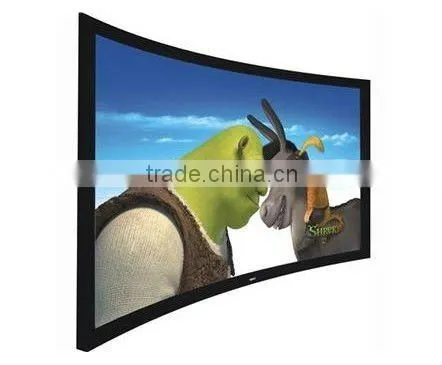 3d Curved Frame Projection Screen With 3 Floor Stand