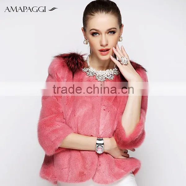 Classic Red Fox Mink Fur Jacket for Women photo-2