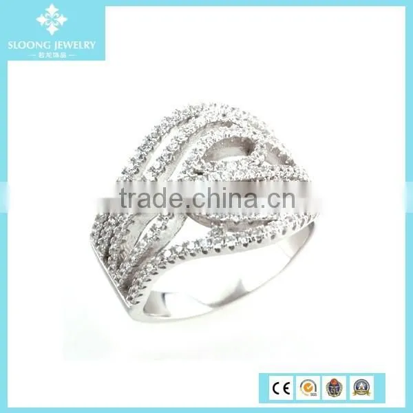 2015 Latest Design 925 Silver Diamond Ring Fashion Jewelry Wholesale photo-5