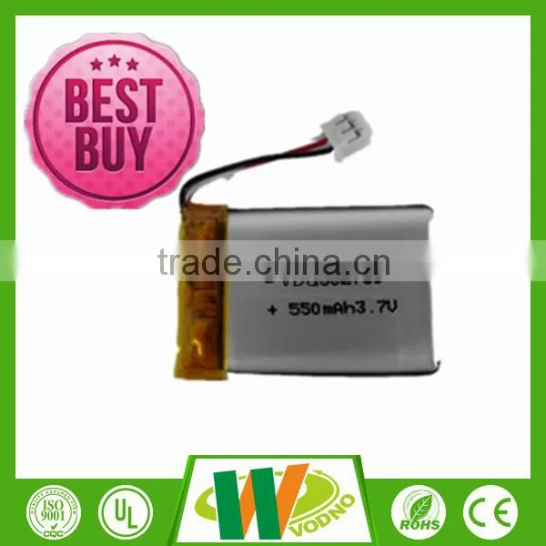 Factory Direct 3.7v 550mah Lithium Ion Polymer Battery