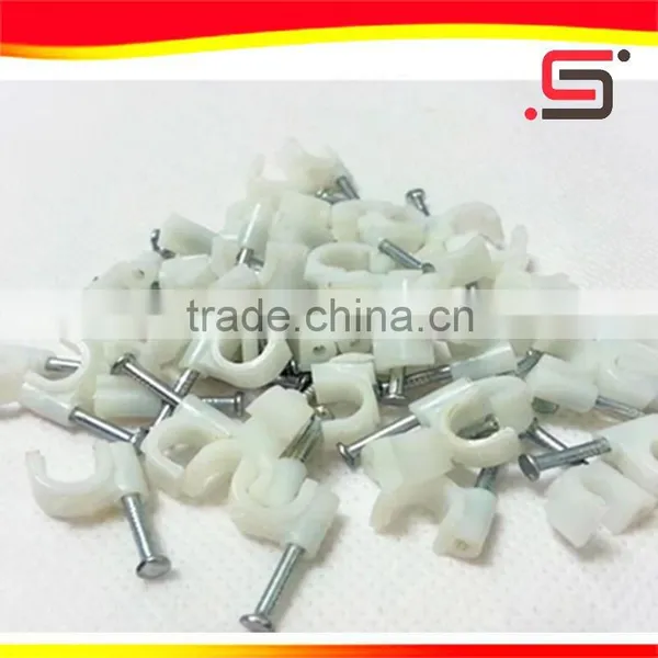 Electric Wire Round Metal Plastic Nail Hook Cable Clip photo-2