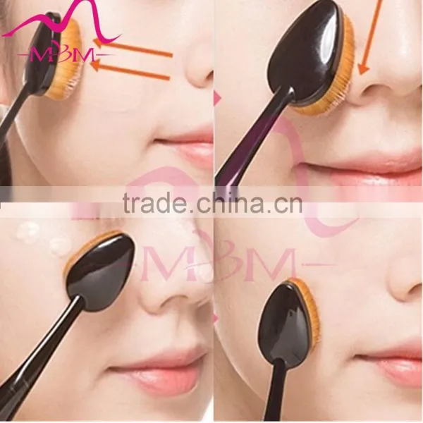 High Quality 10 Pcs Private Label Toothbrush Shape Oval Cosmetic Brushes Makeup Brushes photo-2