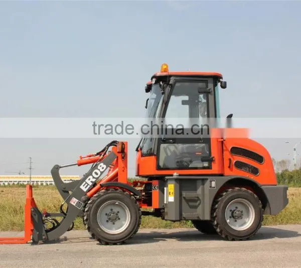 ER08 Mini Loader With Mechnical Joystick/ROPS&FOPS Cabin for Sale photo-4
