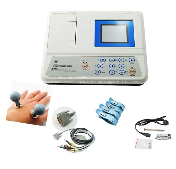 Portable Digital 3 Channel Electrocardiograph ECG Machinefor Medical Use photo-2