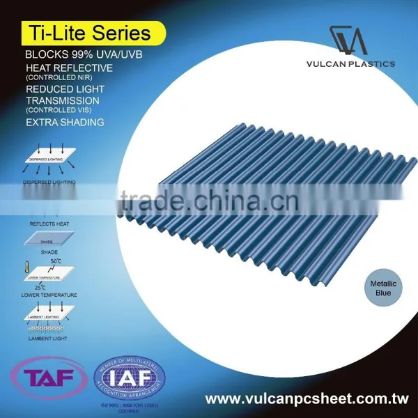 Plastic Polycarbonate Silver Laminated Sheet (Ti-Lite Metallic Blue Series) photo-4