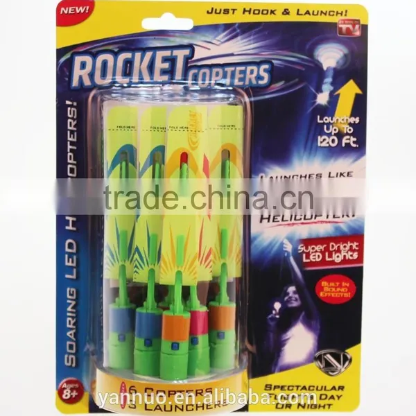 LED Rocket Launcher Copters, Bamboo Dragonfly Toys Charm photo-3