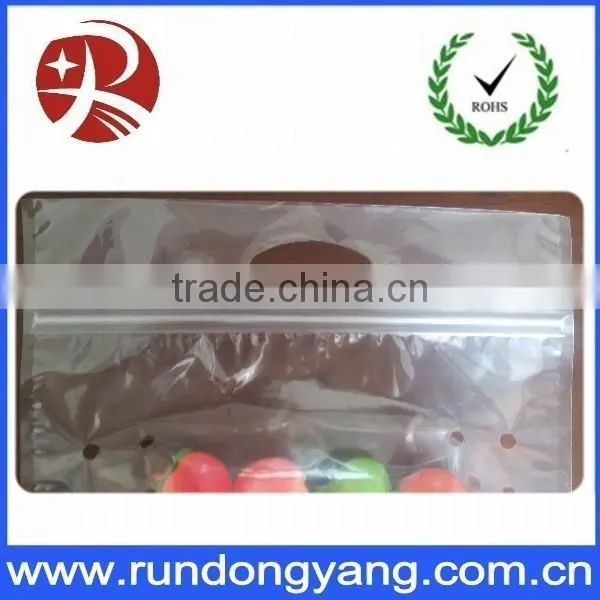 Transparent CPP Slider Zip Lock Fruit Bag With Handle and Air Holes photo-4