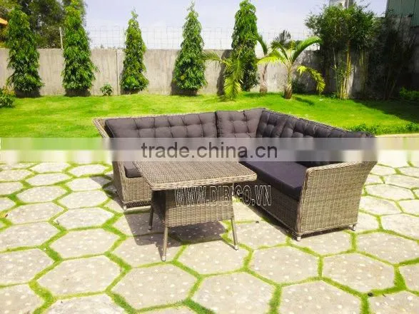 2014 New Style Outdoor Garden Plastic Flat Rattan Sofa Set photo-2