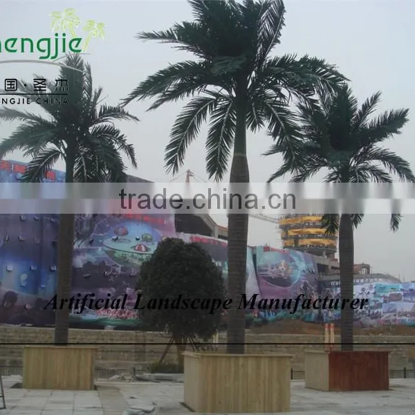 Hot Sale Artificial Huge Metal Palm Tree With Real Touch Branch for Landscape Decoration photo-4