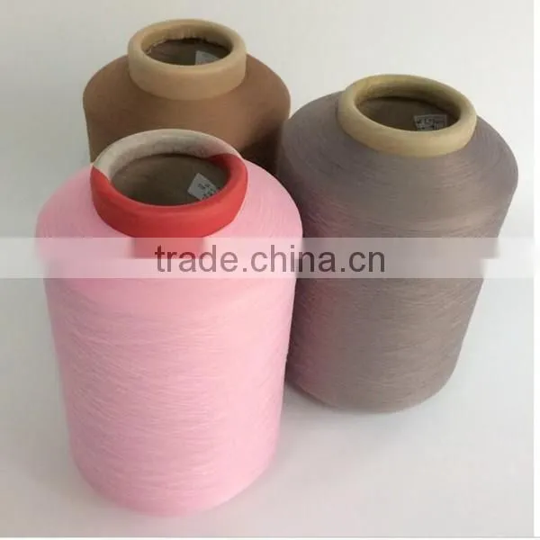 Factory Prices High Quality Raw White Spandex Covered Yarn Spandex /nylon Covered Yarn for Weaving 420*140 photo-2
