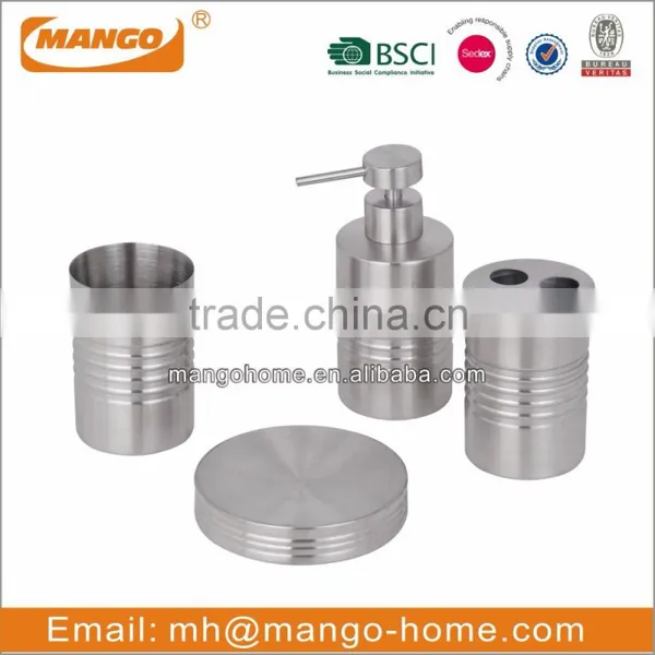 Hot Sale Elegant Round Stainless Steel Bathroom Set photo-2