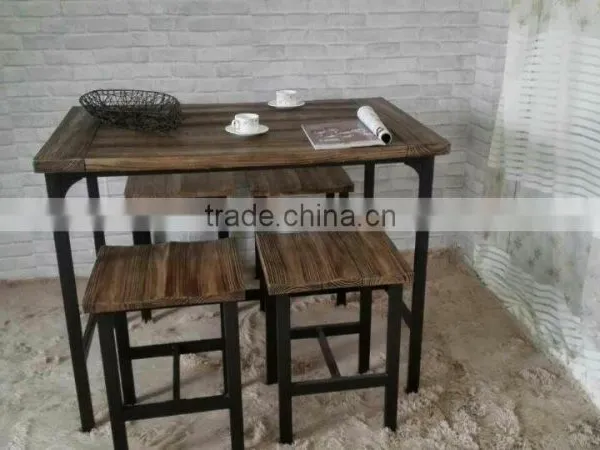 Fiberglass Clay Wooden Look Outdoor Garden Furniture Set photo-2