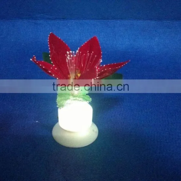 Artificial Craft Lighting With Sucker Home Wedding Decor LED Fiber Optic Flower photo-3