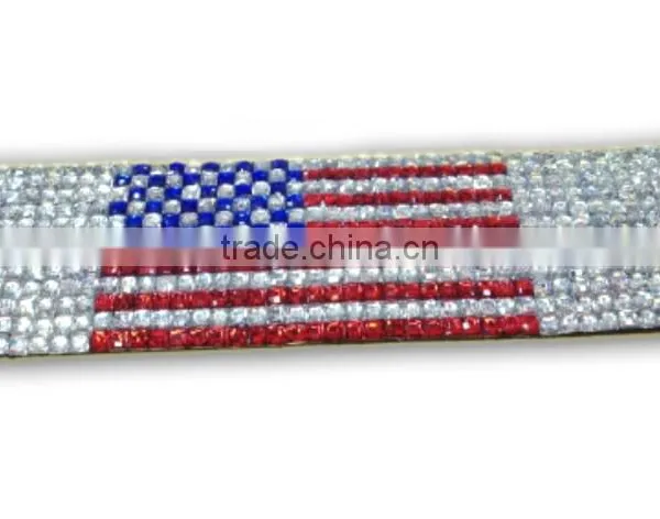 Acrylic Gem/Rhinesone Bracelet With Zinc Alloy Locking Part, Hot Sale Gift Leather With Crystal Gem Decoration photo-3