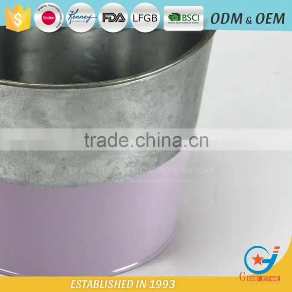 Galvanized Metal Decorative Planters Outdoor Decorative Beautiful Plant Pots photo-4