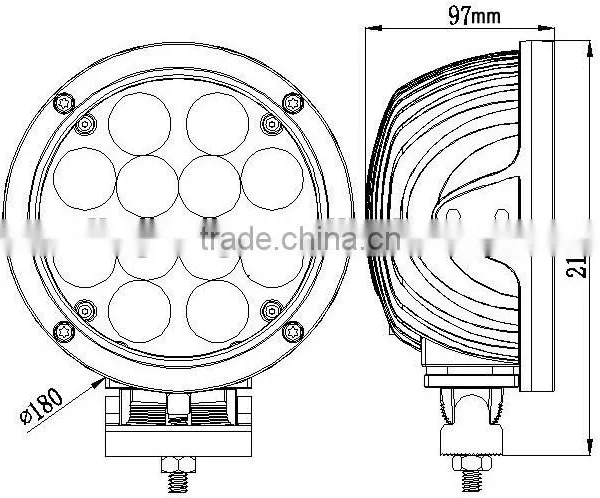 5100 Lumens 60 Watts 7inch C Ree LED Driving Lights 7 Round 12 LED HeadLamp 60W photo-5