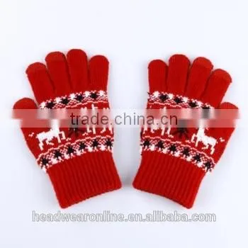 Promotional Acrylic Knitted Glove / Knitting Glove