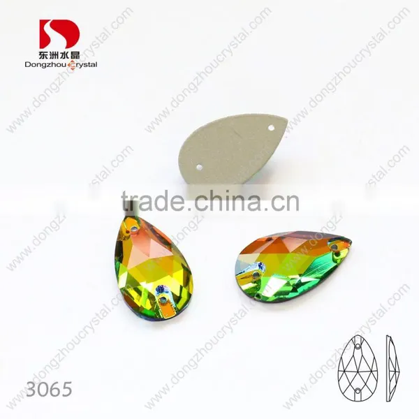 Flat Back VM001 Color Crystal Stones,with Holes Sewing on Crystals/rhinestone for Beautiful Ornament