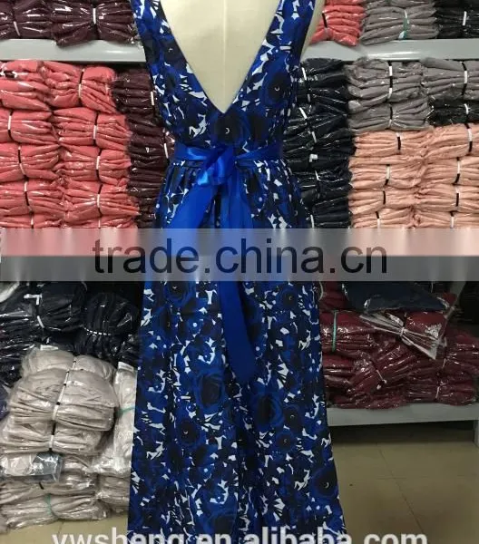 2016 Latest New Selling Printed Halter Sleeveless Formal Long Dress photo-5