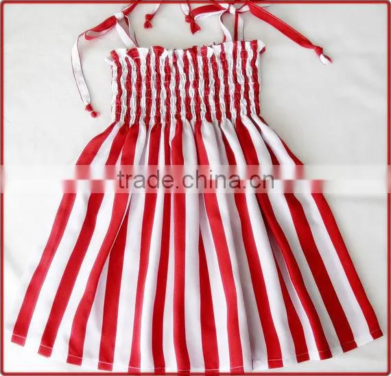Manufacturer Baby Stripe Frock Bowknot Children's Frilly Elegant Dresses photo-2