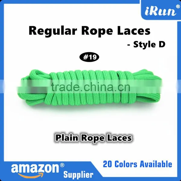 Lemon Yellow Round Rope Laces Strings - Hiking Skating Sneakers Yeezy Boot Laces - 20 Colors - Air Amazon Street Rope Laces photo-4
