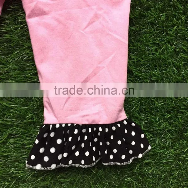 Baby Girls Summer Design Girls Boutique Clothes Girls Football Outfits Short Sleeve Ruffle Capri Sets With Accessories photo-3
