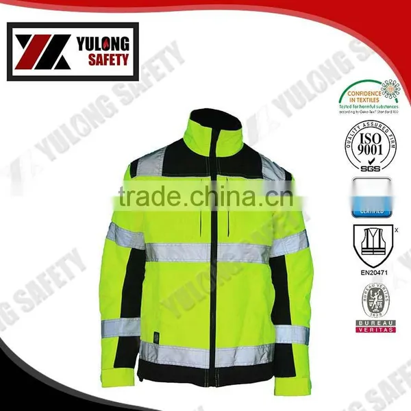 Wholesale OEM Service EN20471 Standard High Visibility 3M Reflective Safety Jacket Used In Railway photo-2