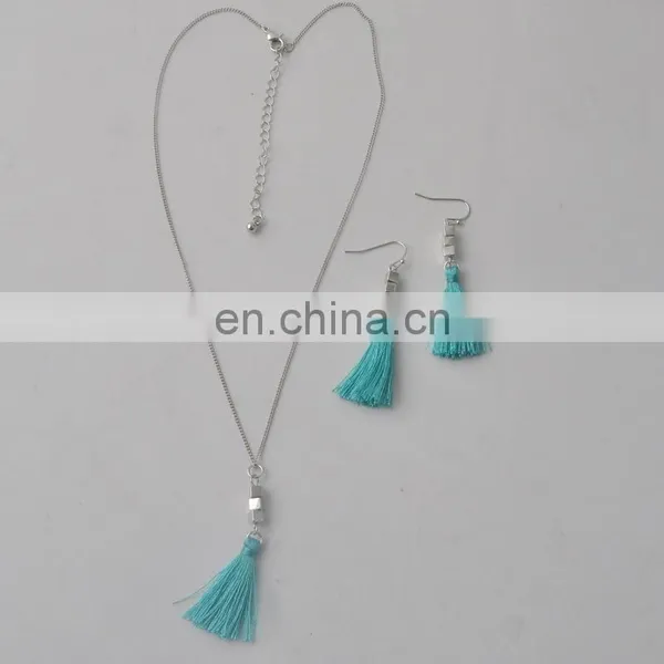 Jewelry Set Tassel Jewelry Set Fringe Necklace Fringe Earring photo-2