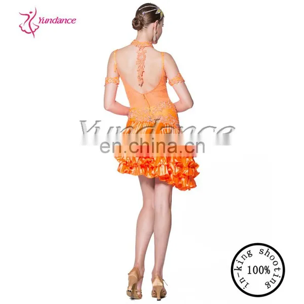 L-1181 Ruffle Dresses Ballroom Latin photo-6
