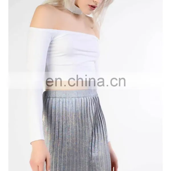 White Choker Detail Crop Top, New Model Lady Fashion Crop Top photo-3