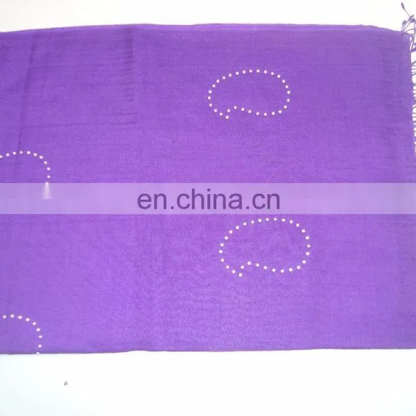 Silk Pashmina Wool Shawls With Crystals photo-3