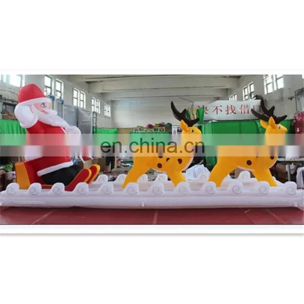 2017 New Style Christmas Inflatable Santa Claus Deer Sleigh photo-2