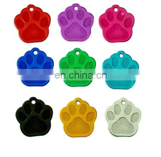 Aluminum Paw Shape 2 Sides Tag Pet Dogs and Cats ID Tag photo-5