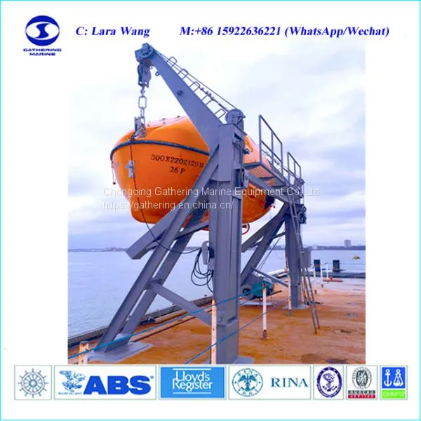 SOLAS New Standard Marine Enclosed Lifeboat With Davit