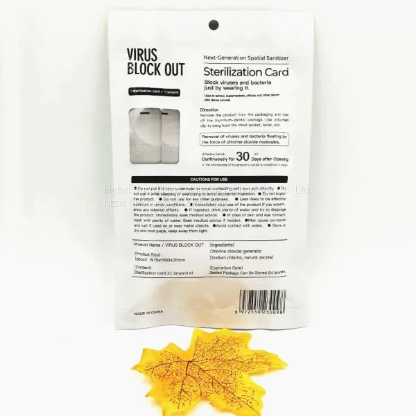 Disinfection Card With Strap Anti Virus Protects Last for 60 Days photo-3