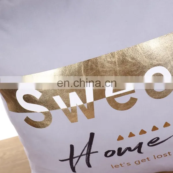 Home Decoration Pillowcase Zippered Pillow Covers Cushion Cover With Sweet Home Words photo-2