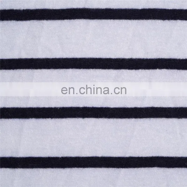 Stock Lot Fabric Modal Spandex Stripe Jersey Fabric for Apparel photo-5