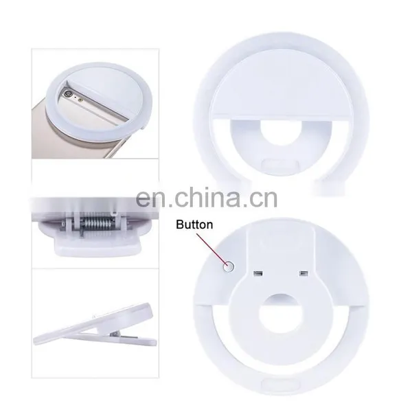 Rechargeable Phone Ring Light Clip Beauty Female Selfie Led Light Cosmetic Mirror Flash Light Universal Size for Mobile Phone photo-6