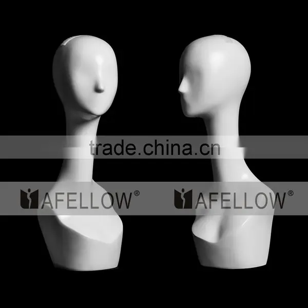 Fiberglass Head Model Abstract Head Mannequin Model Adults Women Display Hair Mannequins H1106 photo-5