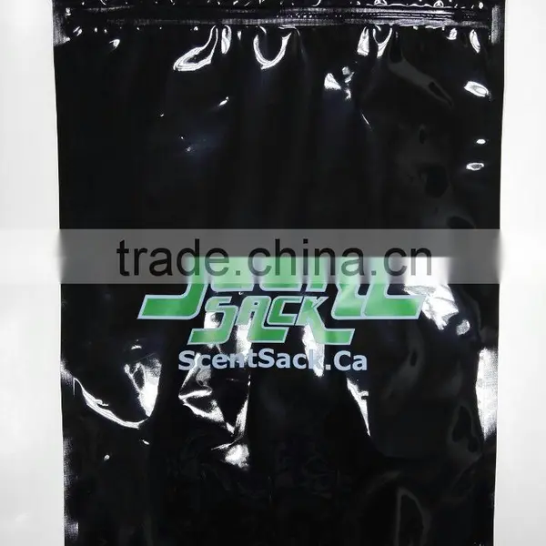 Three Side Sealing Smell Proof Black Bag photo-2