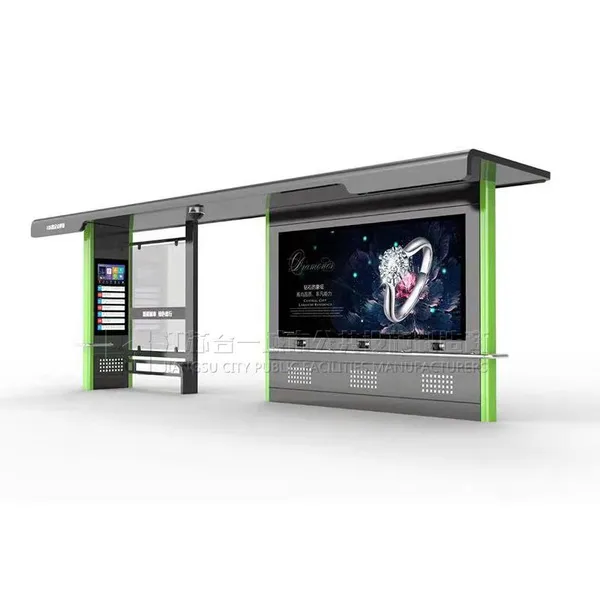 Convenient Wireless WiFi Bus Station Kiosk Intelligent Bus Shelter Platform Light Box Manufacturer photo-2