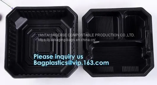 3 Compartment Durable Plastic Food Meal Prep Bento Box,modern Style Food Grade Plastic Fresh Box/bento Box/lunch Box Pac photo-5